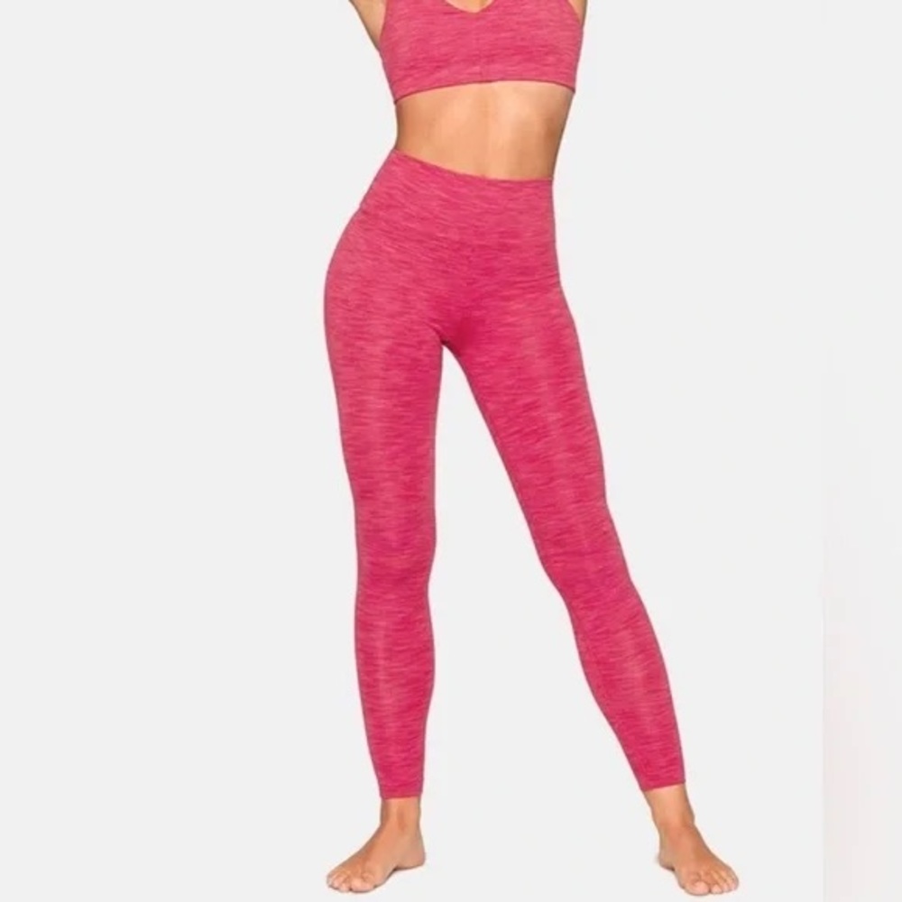 Outdoor Voices Flow high rise 7/8 leggings in pink heather Prickly Pear Size S